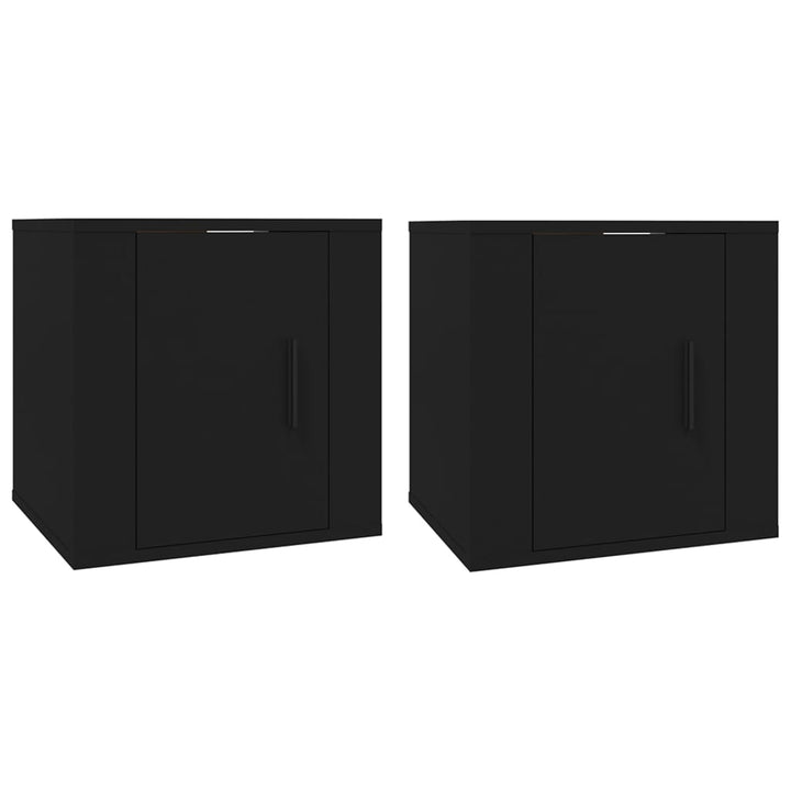 Dulapuri Tv Montate Pe Perete, 2 Buc., , 40X34,5X Negru