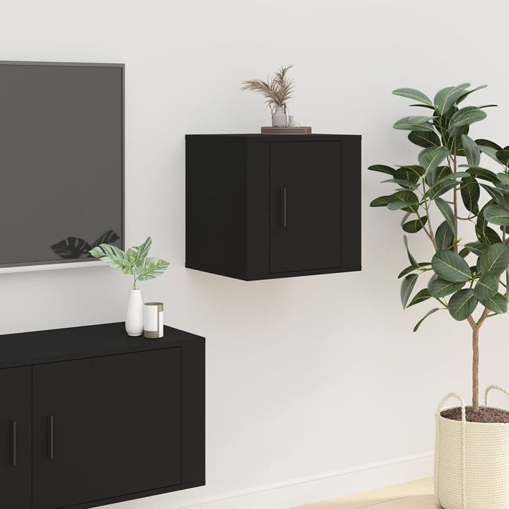Dulapuri Tv Montate Pe Perete, 2 Buc., , 40X34,5X Negru