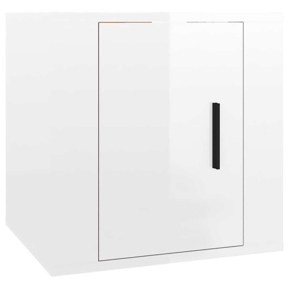 Dulap Tv Montat Pe Perete, Alb Extralucios, 40X34,5X Alb Foarte Lucios