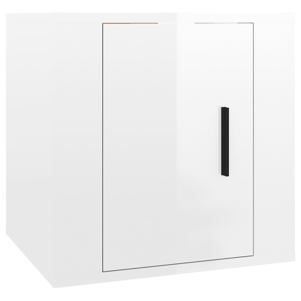 Dulap Tv Montat Pe Perete, Alb Extralucios, 40X34,5X Alb Foarte Lucios