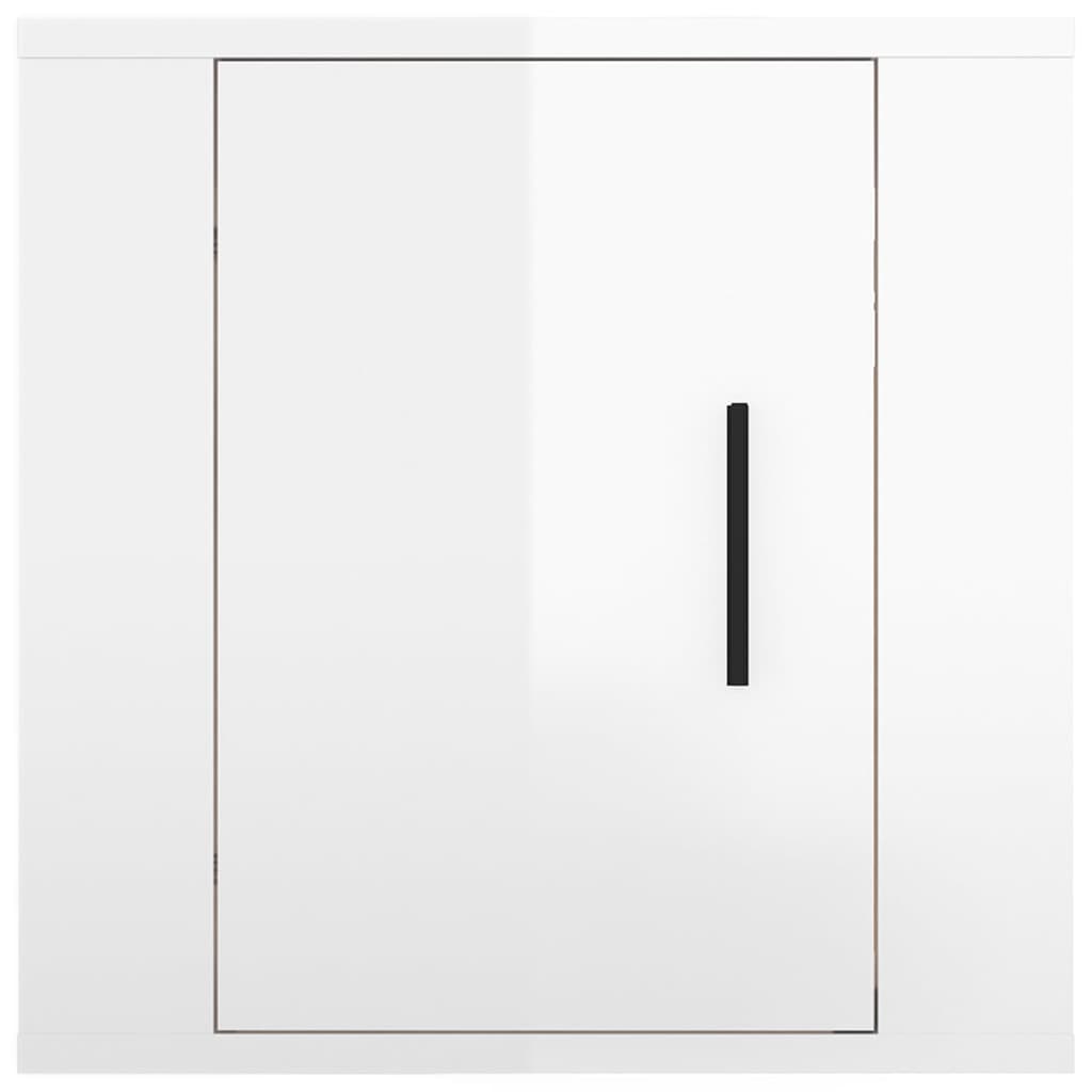 Dulap Tv Montat Pe Perete, Alb Extralucios, 40X34,5X Alb Foarte Lucios