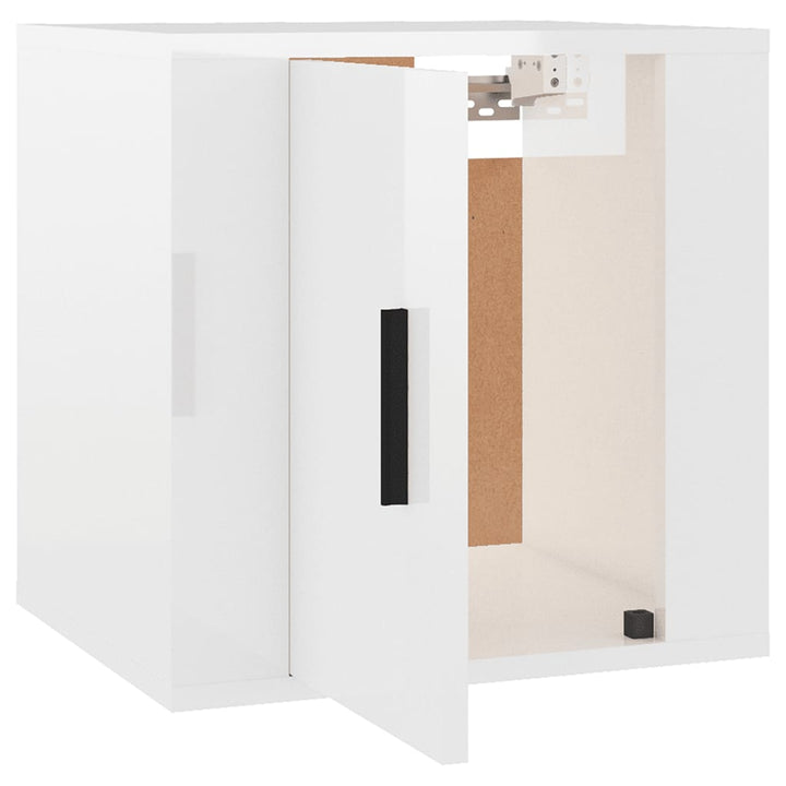 Dulap Tv Montat Pe Perete, Alb Extralucios, 40X34,5X Alb Foarte Lucios