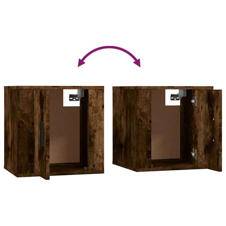 Dulapuri Tv Montate Pe Perete 2 Buc Stejar Fumuriu 40X34,5X40Cm Stejar Afumat