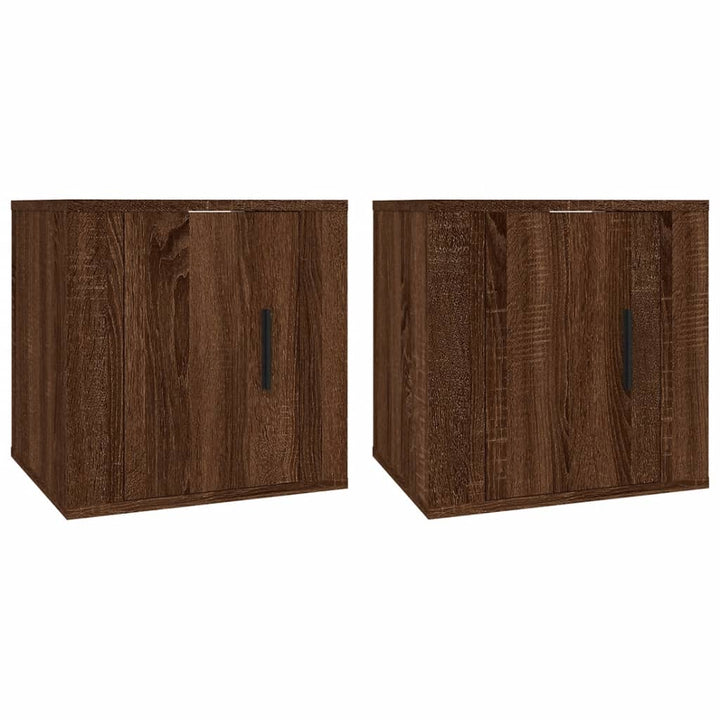 Dulapuri Tv Montate Pe Perete 2 Buc. Stejar Maro 40X34,5X Stejar Brun