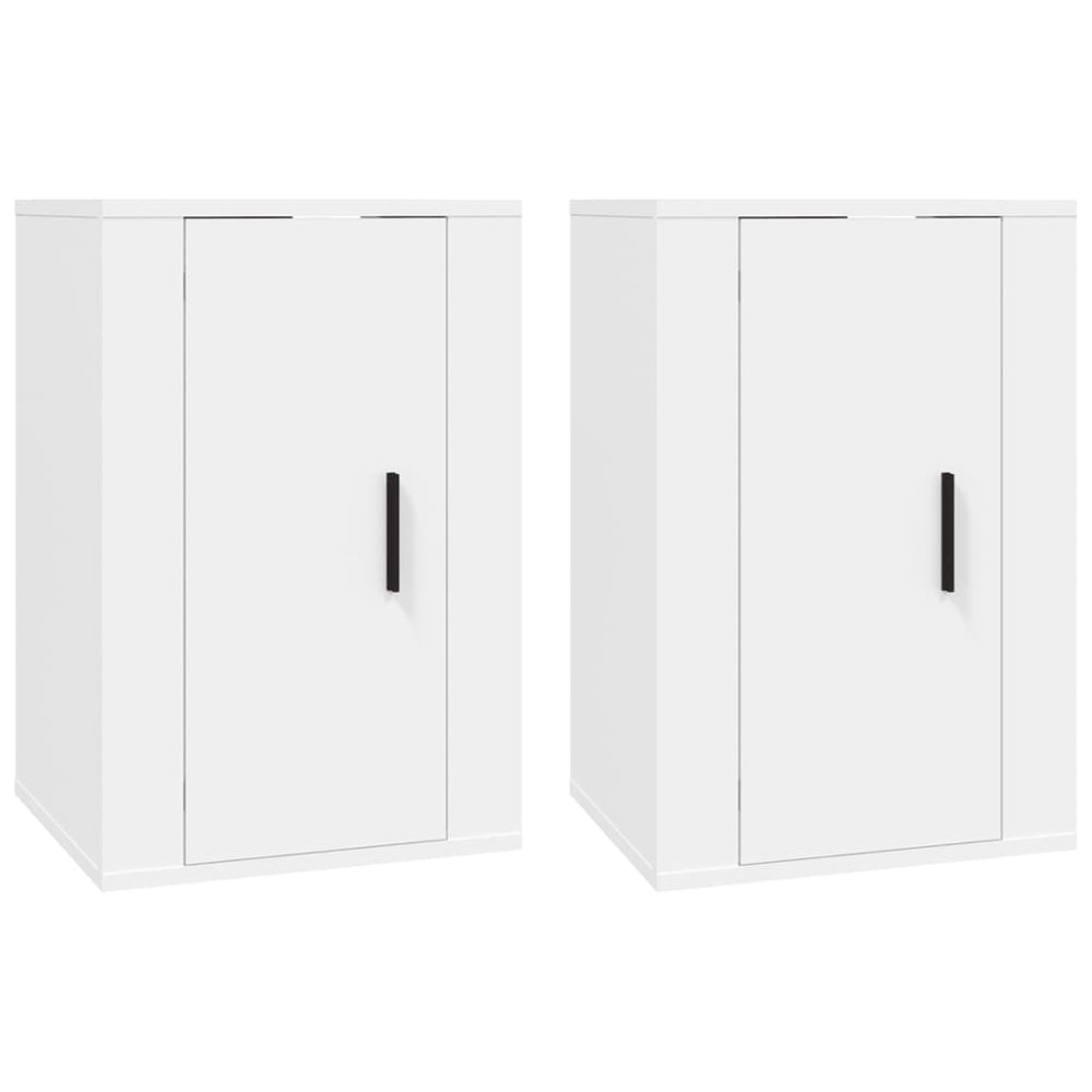 Dulapuri Tv Montate Pe Perete, 2 Buc., , 40X34,5X Alb