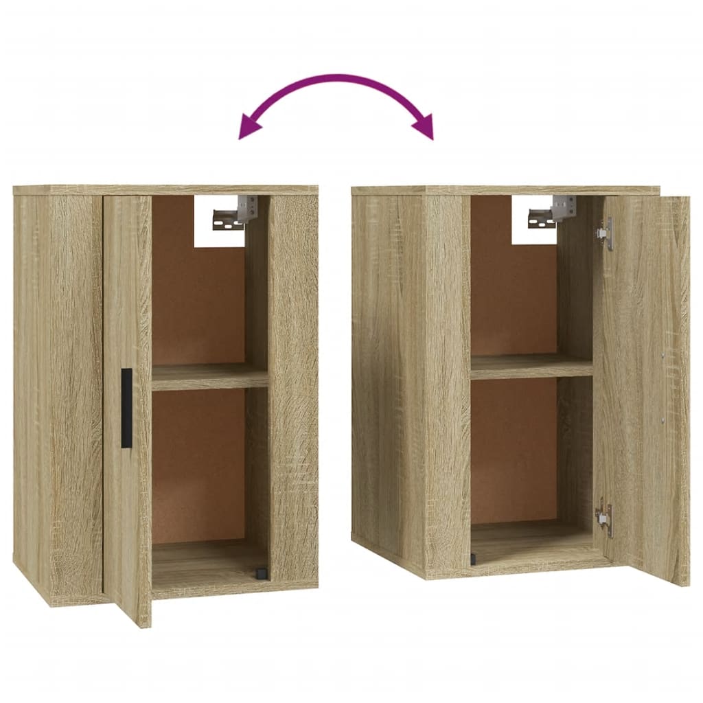 Dulapuri Tv Montate Pe Perete 2 Buc 40X34,5X Stejar Sonoma