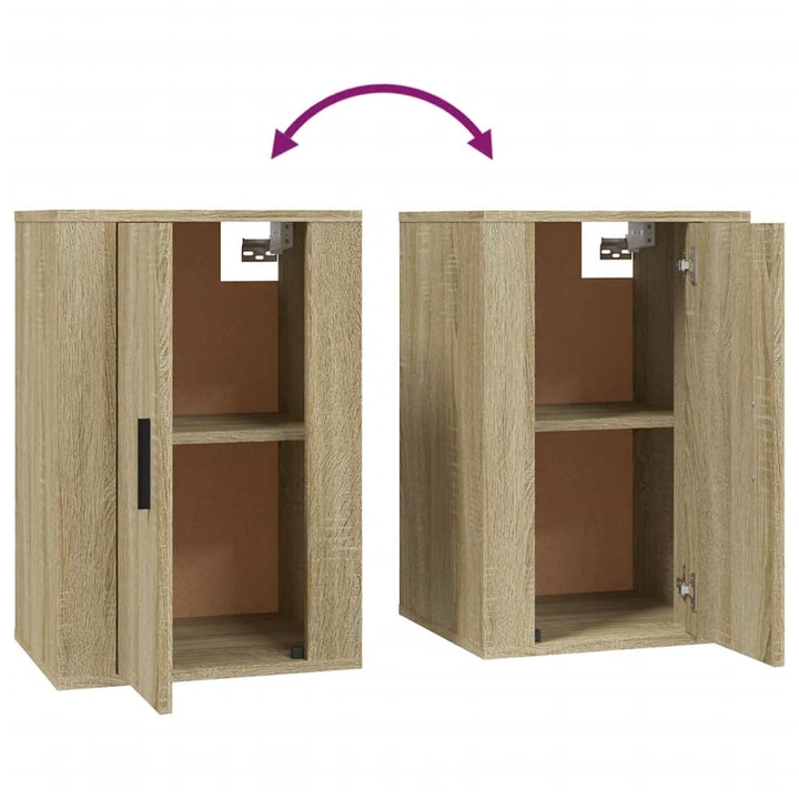 Dulapuri Tv Montate Pe Perete 2 Buc 40X34,5X Stejar Sonoma