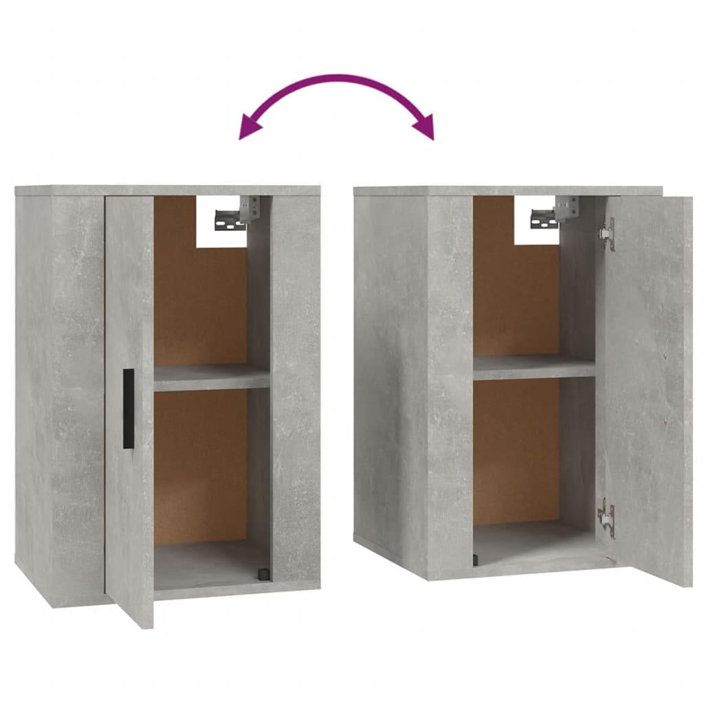 Dulap Tv Montat Pe Perete, , 40X34,5X Gri Beton