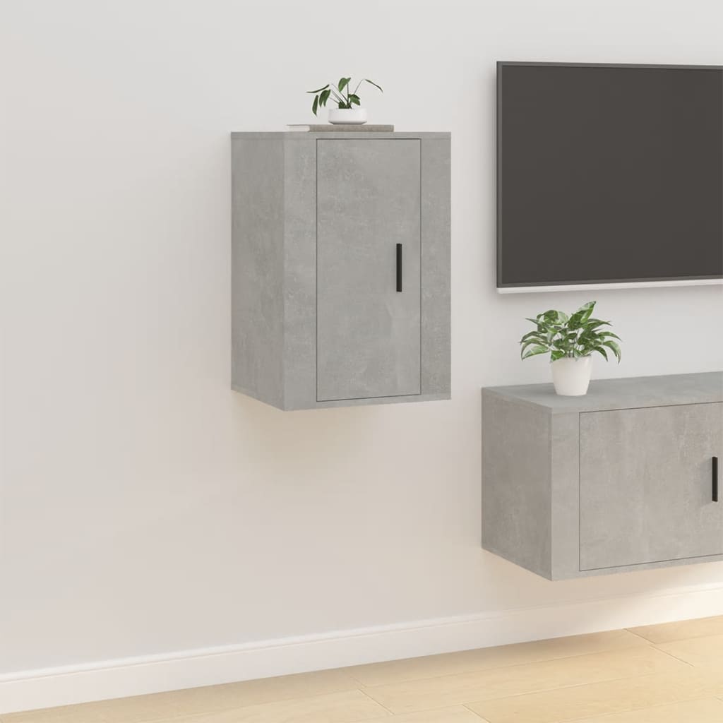 Dulap Tv Montat Pe Perete, , 40X34,5X Gri Beton