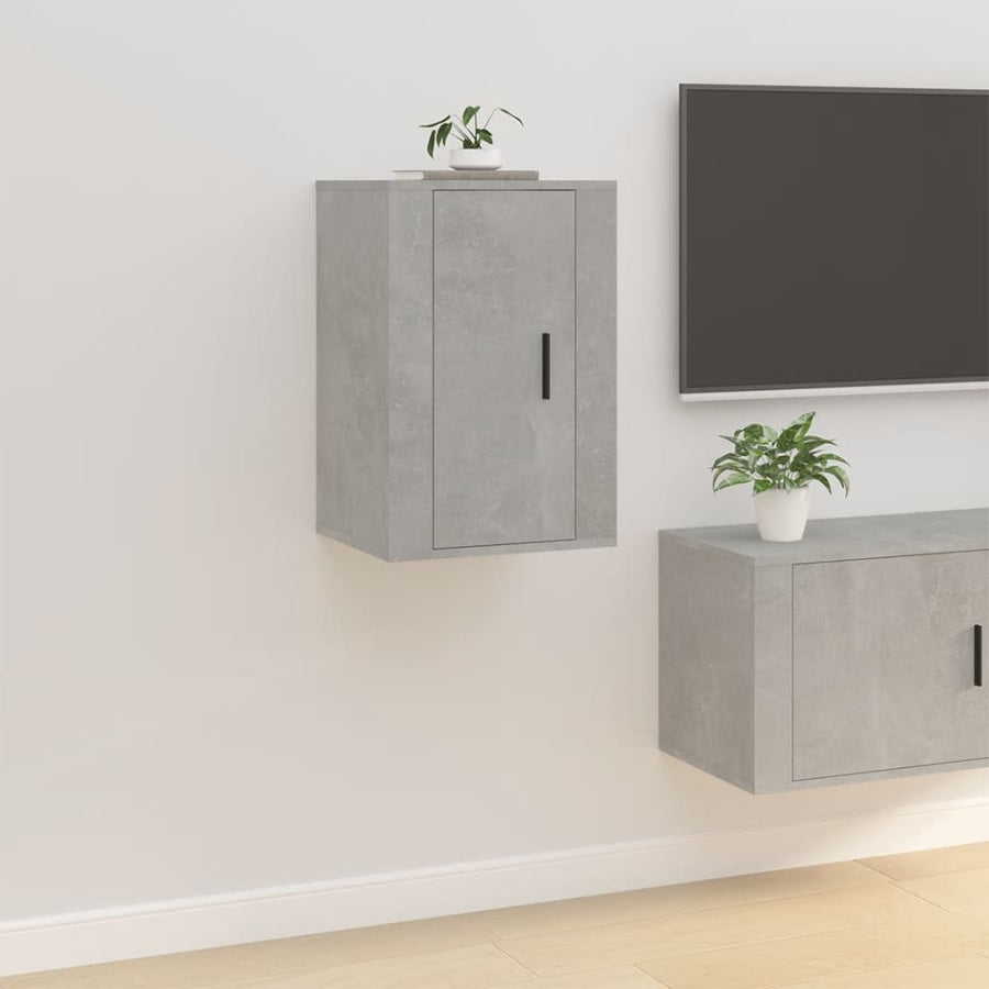Dulap Tv Montat Pe Perete, , 40X34,5X Gri Beton