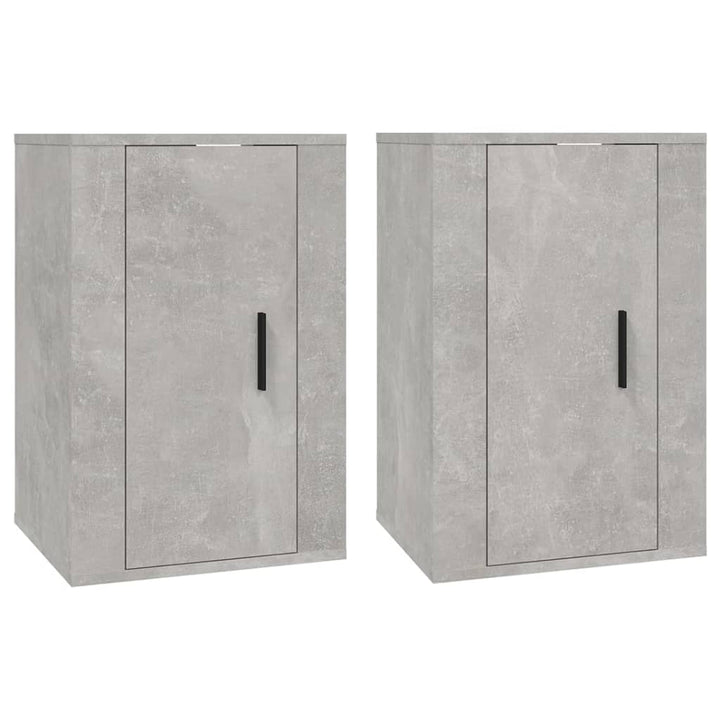 Dulapuri Tv Montate Pe Perete, 2 Buc., , 40X34,5X Gri Beton