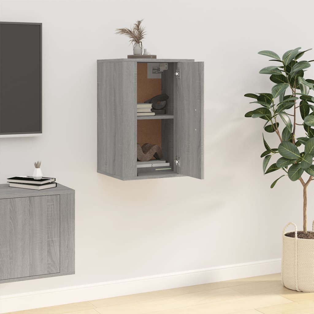 Dulap Tv Montat Pe Perete, Gri Sonoma, 40X34,5X Sonoma Gri