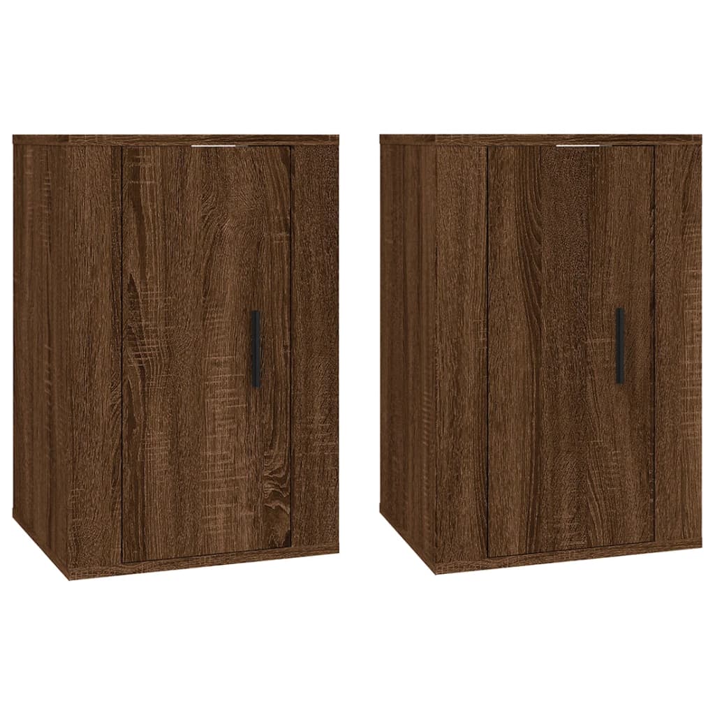 Dulapuri Tv Montate Pe Perete 2 Buc. Stejar Maro 40X34,5X Stejar Brun
