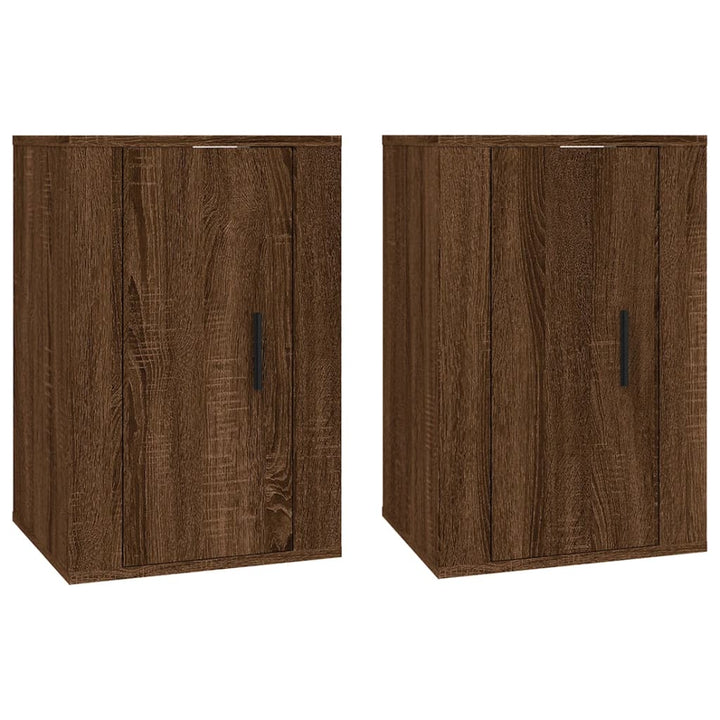 Dulapuri Tv Montate Pe Perete 2 Buc. Stejar Maro 40X34,5X Stejar Brun