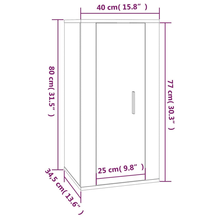 Dulap Tv Montat Pe Perete, , 40X34,5X Alb