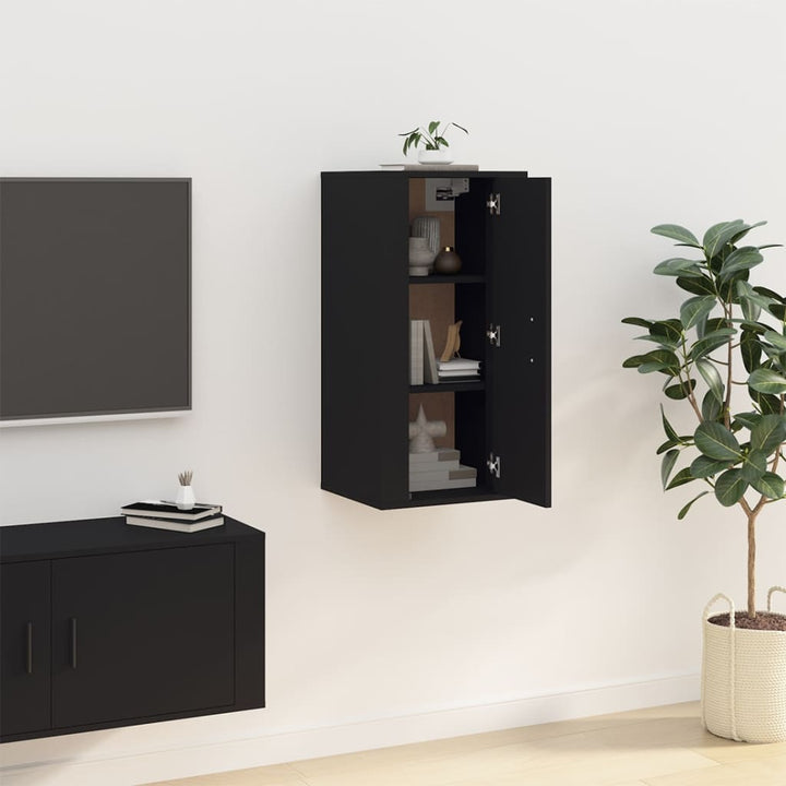 Dulap Tv Montat Pe Perete, , 40X34,5X Negru
