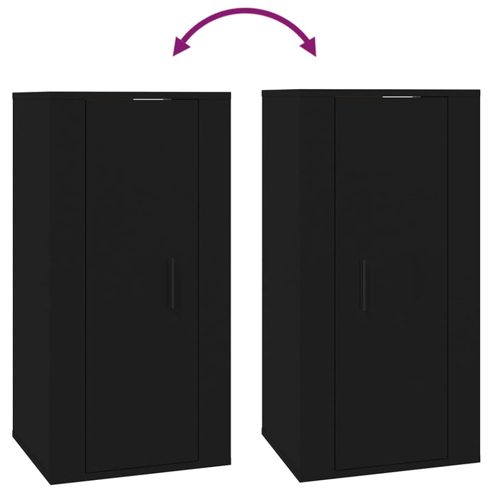 Dulap Tv Montat Pe Perete, , 40X34,5X Negru
