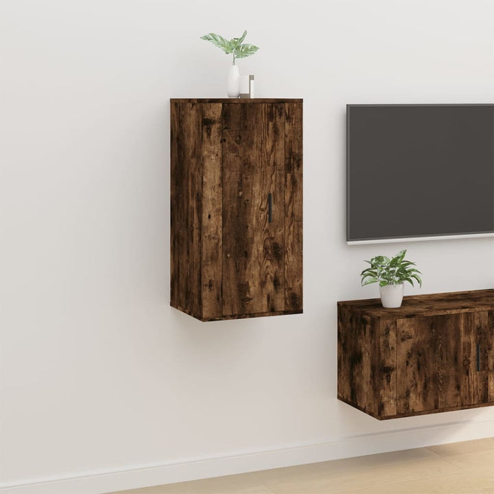 Dulap Tv Montat Pe Perete, Stejar Fumuriu, 40X34,5X Stejar Afumat