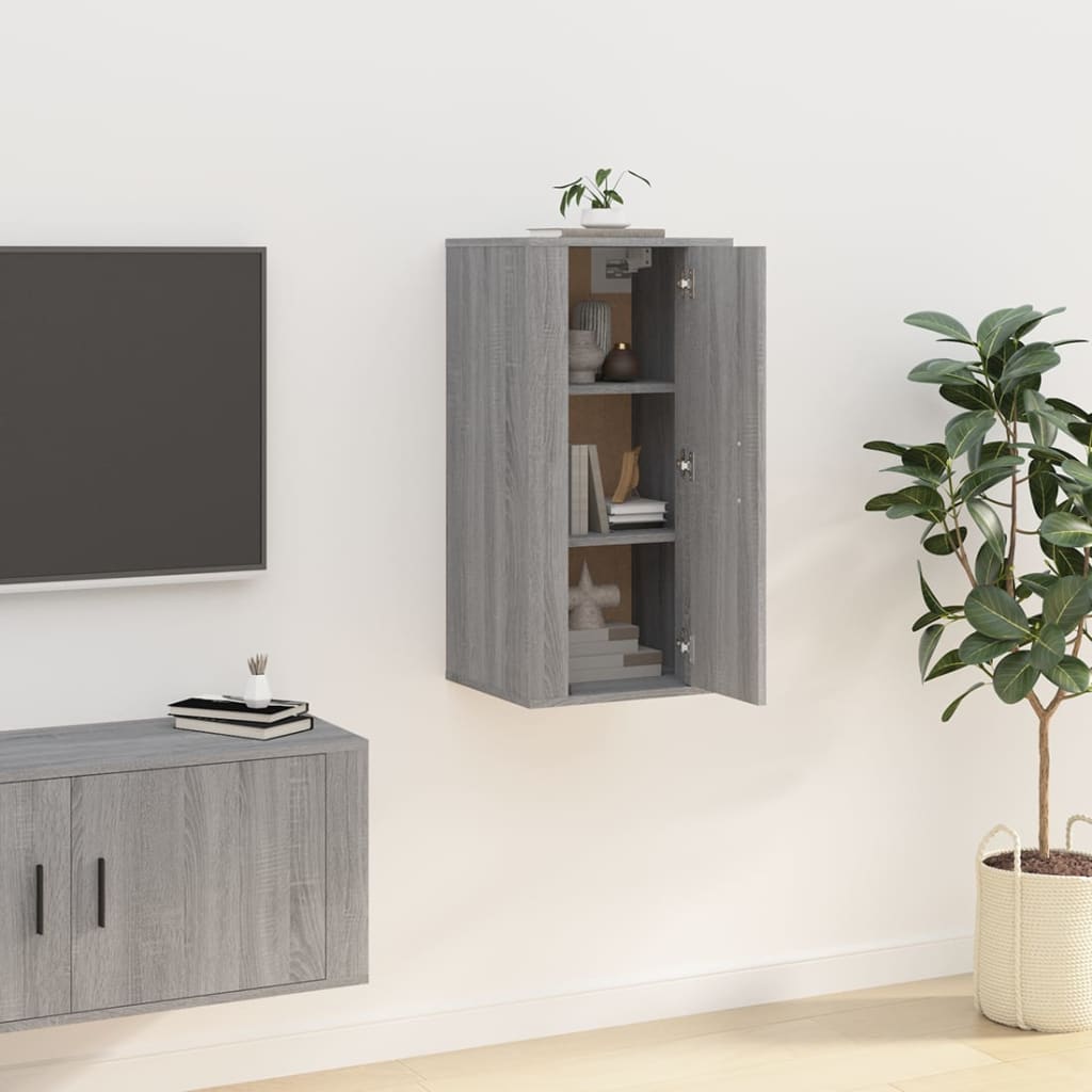 Dulap Tv Montat Pe Perete, Gri Sonoma, 40X34,5X Sonoma Gri