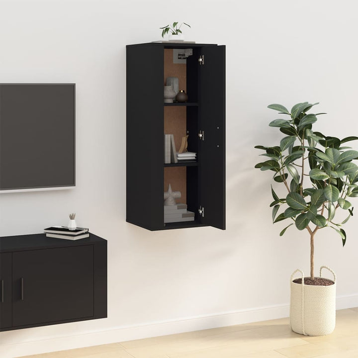 Dulap Tv Montat Pe Perete, , 40X34,5X Negru