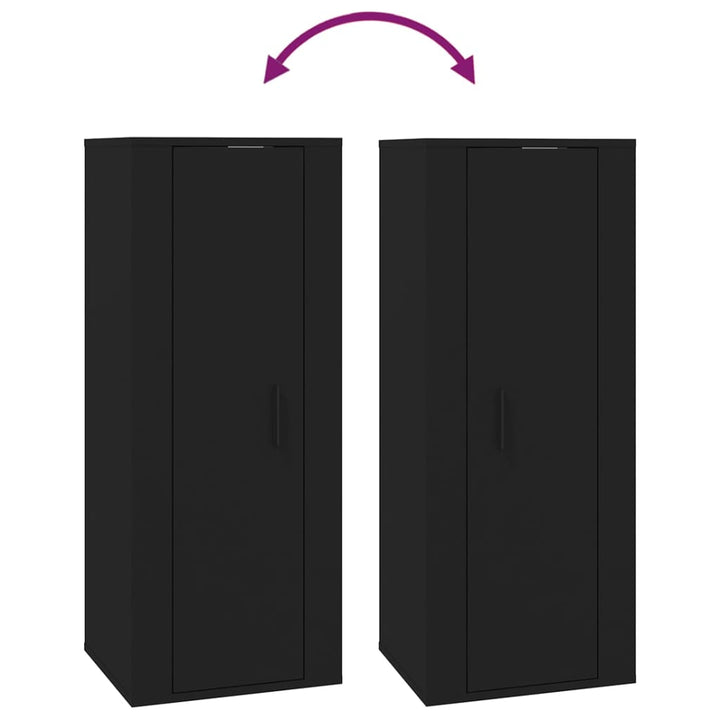 Dulap Tv Montat Pe Perete, , 40X34,5X Negru