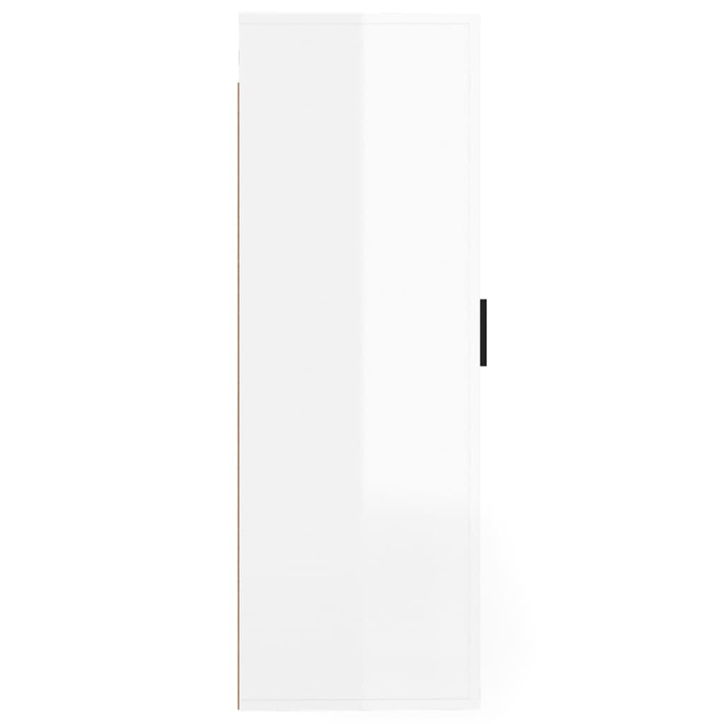 Dulap Tv Montat Pe Perete, Alb Extralucios, 40X34,5X Alb Foarte Lucios