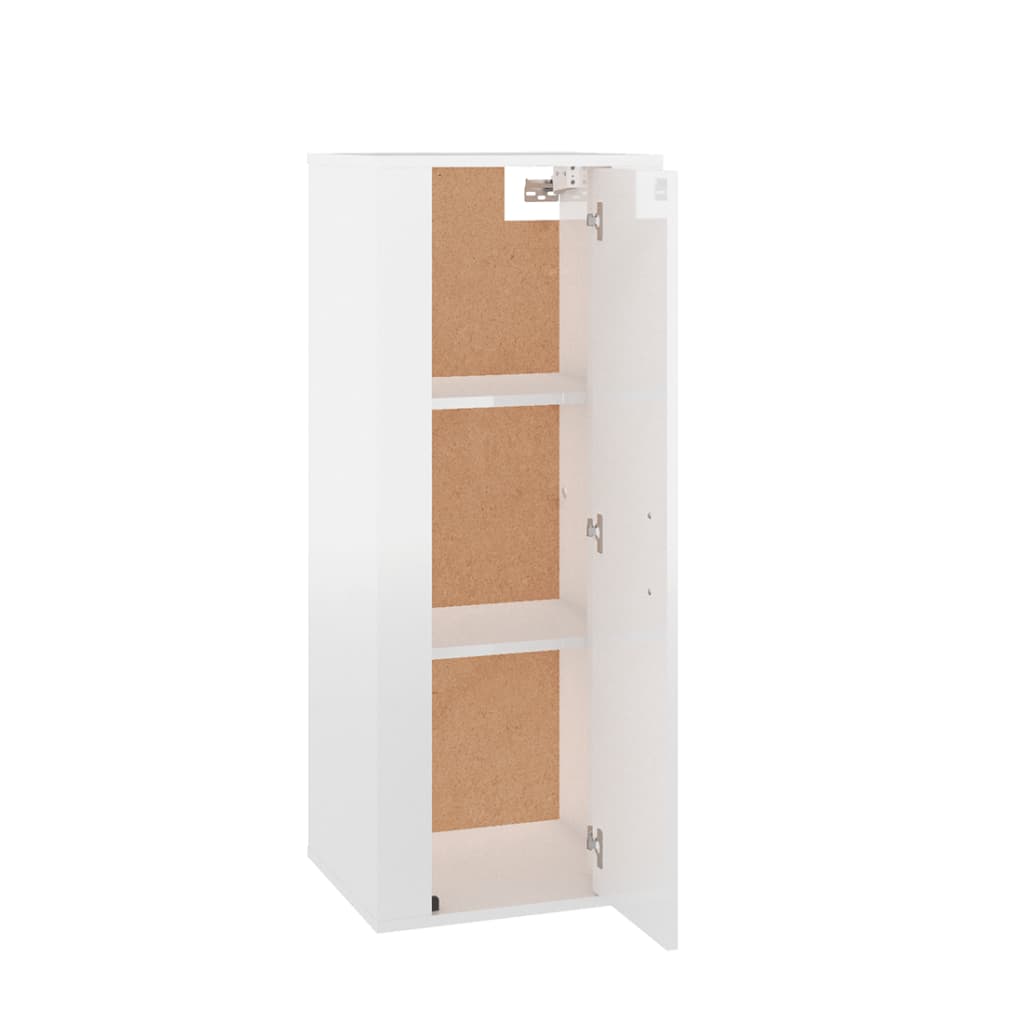 Dulap Tv Montat Pe Perete, Alb Extralucios, 40X34,5X Alb Foarte Lucios