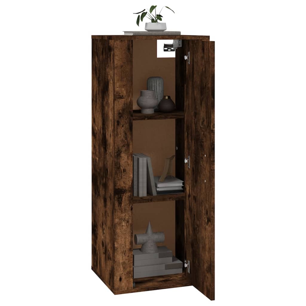 Dulap Tv Montat Pe Perete, Stejar Fumuriu, 40X34,5X Stejar Afumat