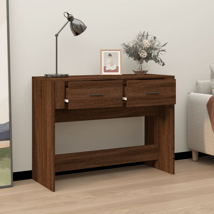 Măsuță Consolă, Stejar Maro, 100X39X75 Cm, Lemn Prelucrat