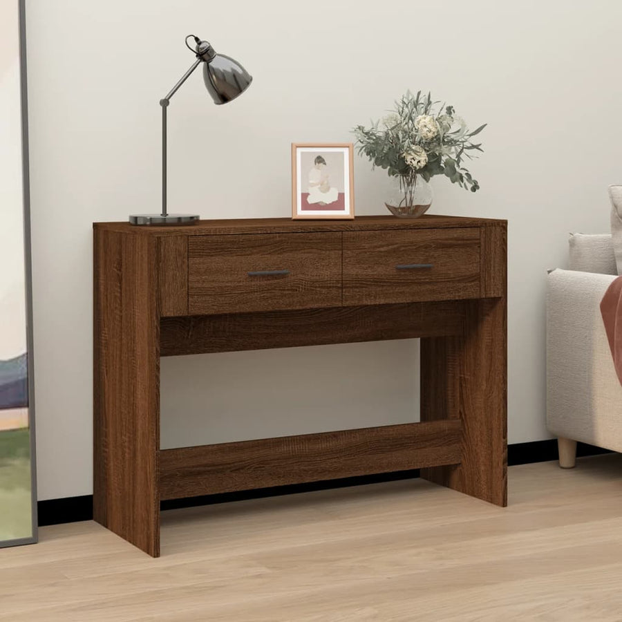 Măsuță Consolă, Stejar Maro, 100X39X75 Cm, Lemn Prelucrat