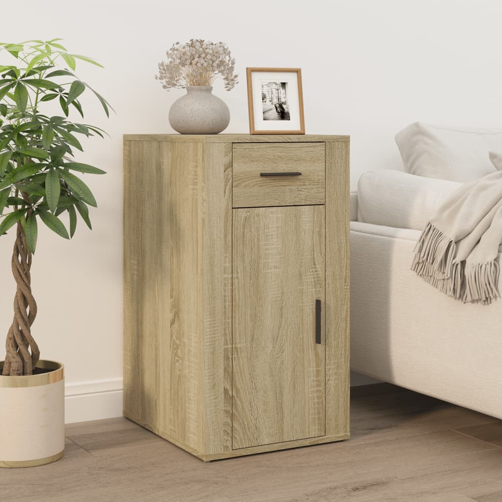 Dulap De Birou, Gri Sonoma, 40X49X75 Cm, Lemn Prelucrat