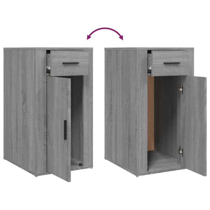 Dulap De Birou, Gri Sonoma, 40X49X75 Cm, Lemn Prelucrat