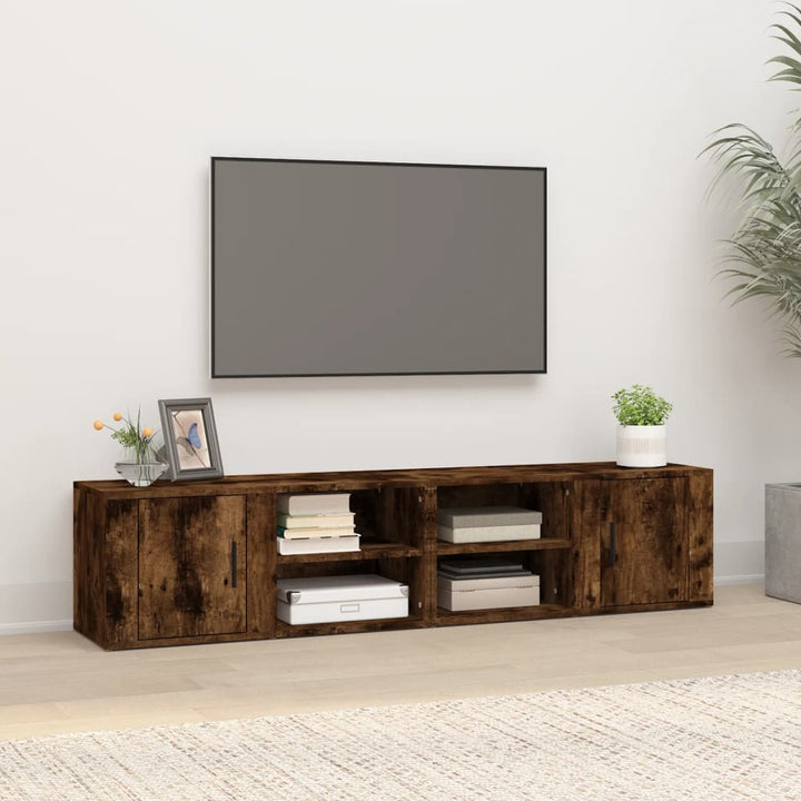Comodă Tv, Gri Sonoma, 80X31,5X36 Cm, Lemn Prelucrat