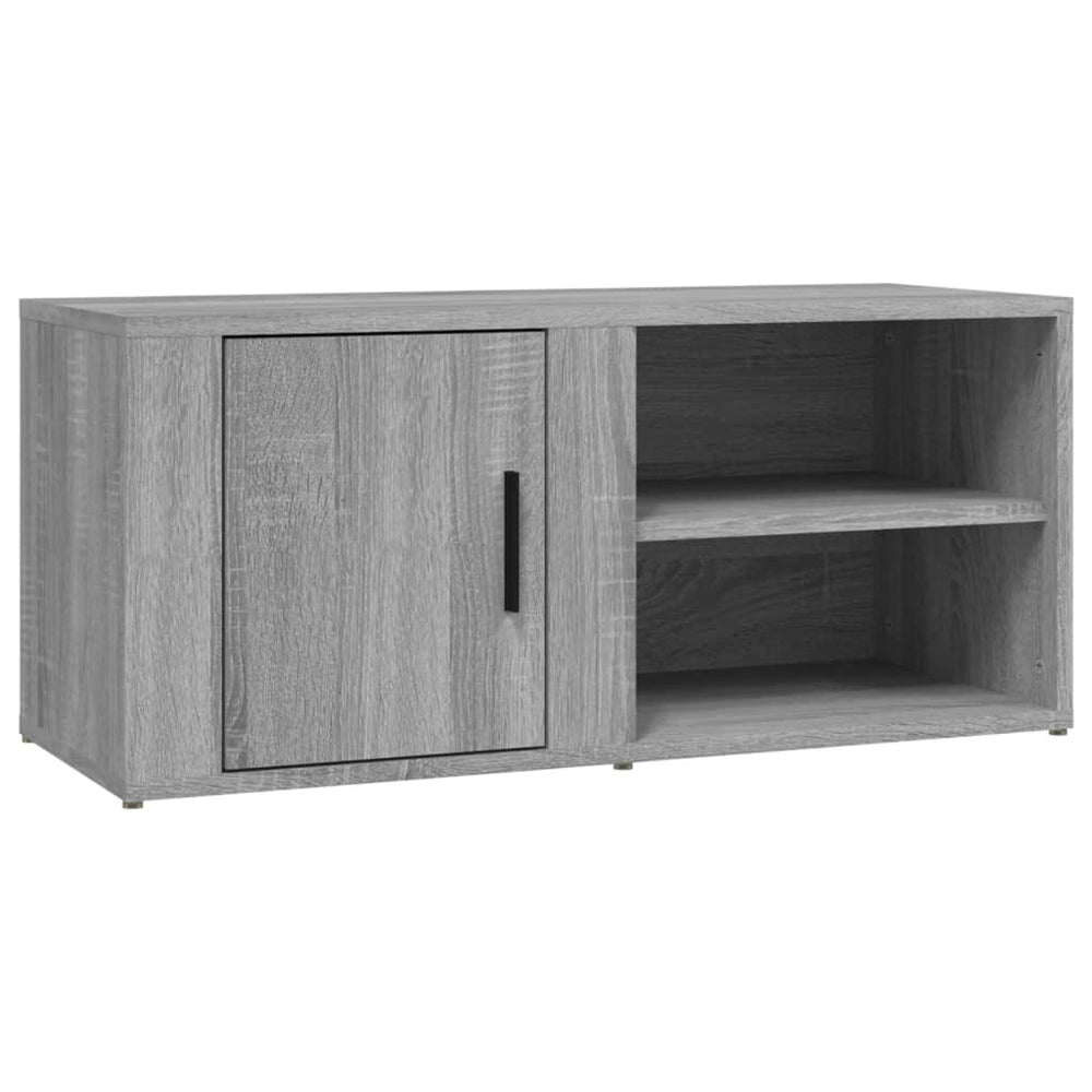 Comodă Tv, Gri Sonoma, 80X31,5X36 Cm, Lemn Prelucrat