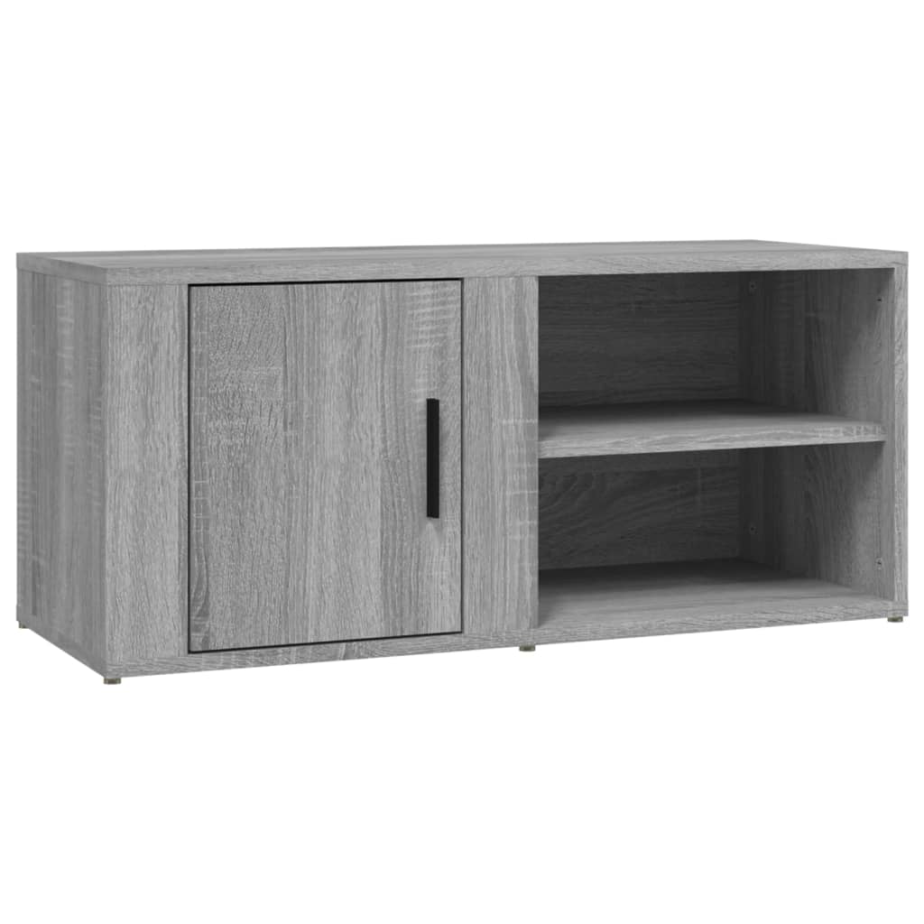 Comodă Tv, Gri Sonoma, 80X31,5X36 Cm, Lemn Prelucrat