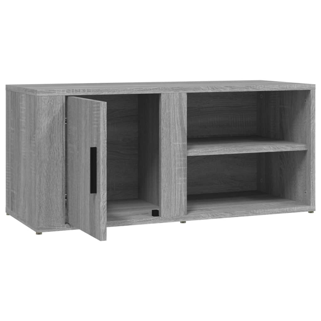 Comodă Tv, Gri Sonoma, 80X31,5X36 Cm, Lemn Prelucrat