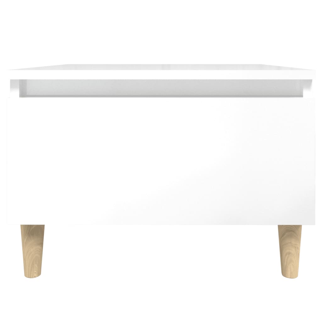 Mese Laterale 2 Buc. Alb Extralucios 50X46X35 Cm Lemn Compozit
