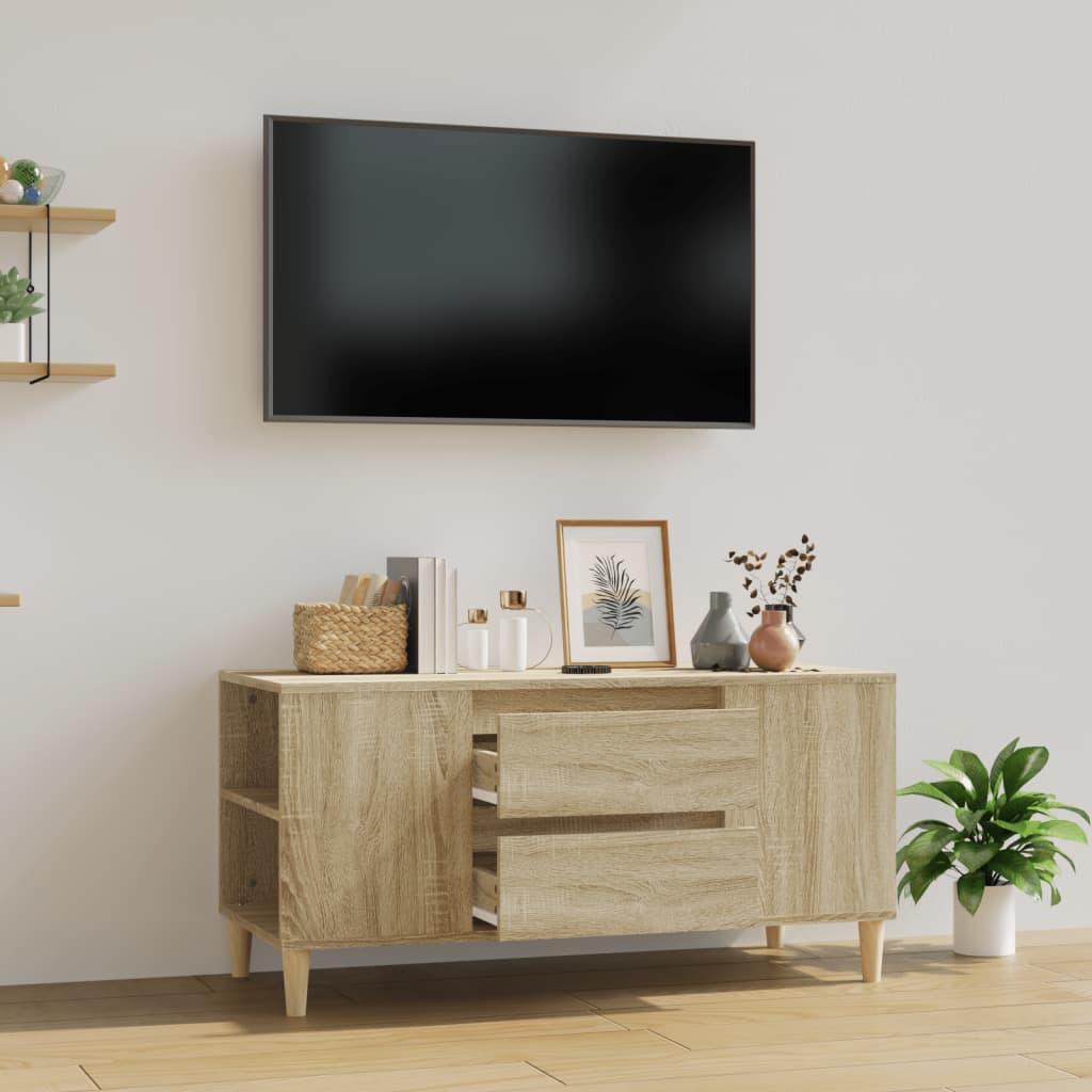 Comodă Tv, Alb Extralucios, 102X44,5X50 Cm, Lemn Prelucrat