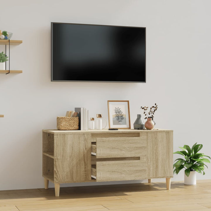Comodă Tv, Alb Extralucios, 102X44,5X50 Cm, Lemn Prelucrat