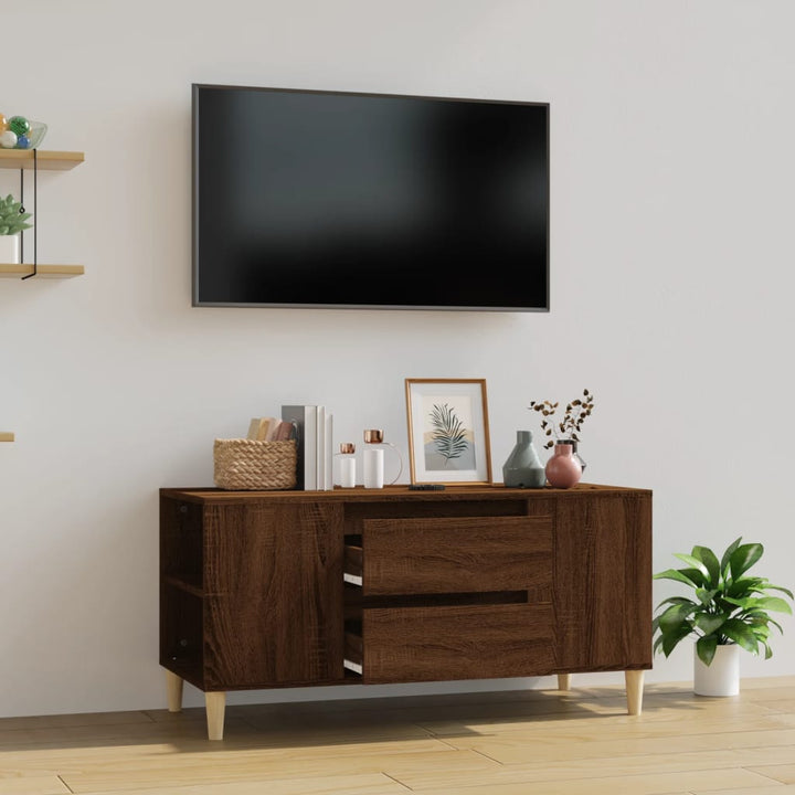 Comodă Tv, Alb Extralucios, 102X44,5X50 Cm, Lemn Prelucrat