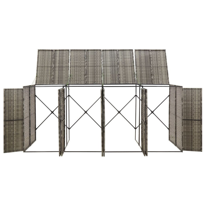 Magazie De Pubele Cvadruplă, , 274X80X117 Cm, Poliratan