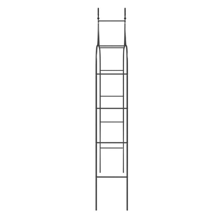 Arcade De Grădină, 2 Buc, Negru, 120X38X260 Cm, Oțel