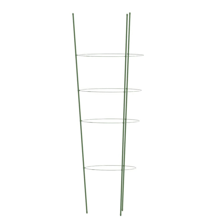 Suport Plante De Grădină Cu 4 Inele, 5 Buc, Verde, 45 Cm, Oțel
