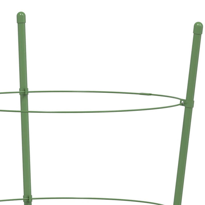 Suport Plante De Grădină Cu 4 Inele, 5 Buc, Verde, 45 Cm, Oțel