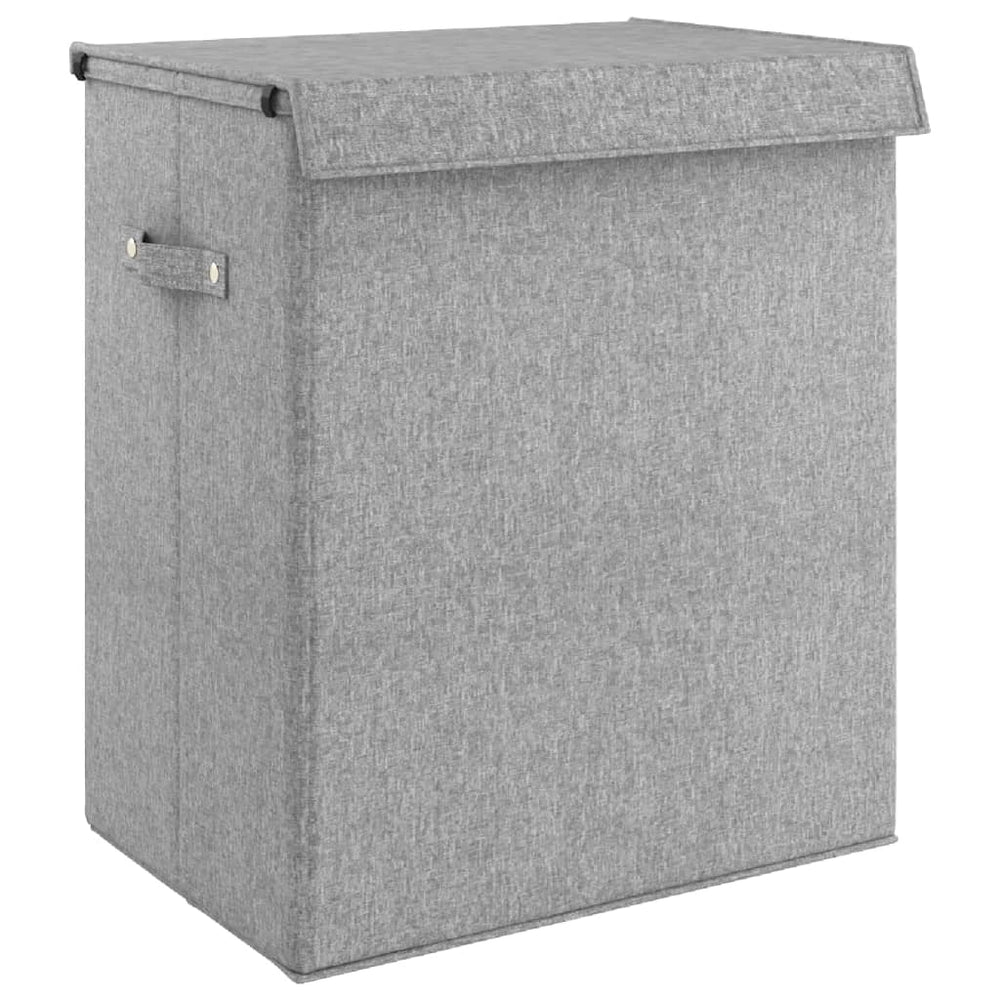 Coș De Rufe Pliabil, Gri, 51X34,5X59 Cm, Imitație De Pânză