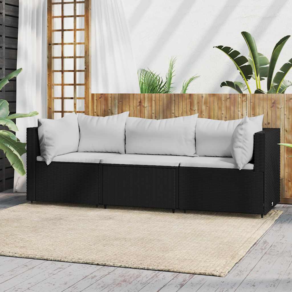 Set Mobilier De Grădină Cu Perne, 4 Piese, , Poliratan