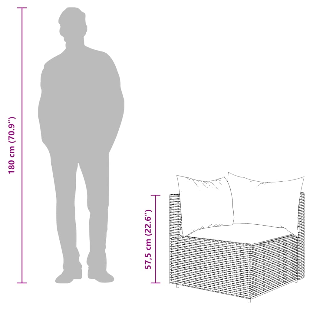 Set Mobilier De Grădină Cu Perne, 4 Piese, , Poliratan