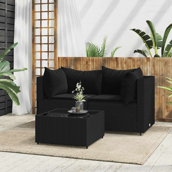Set Mobilier De Grădină Cu Perne, 4 Piese, , Poliratan