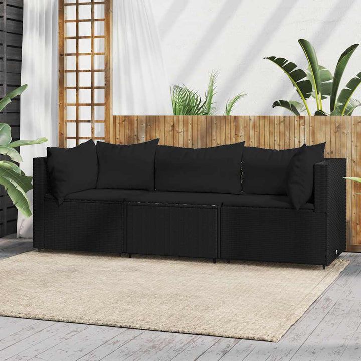 Set Mobilier De Grădină Cu Perne, 4 Piese, , Poliratan