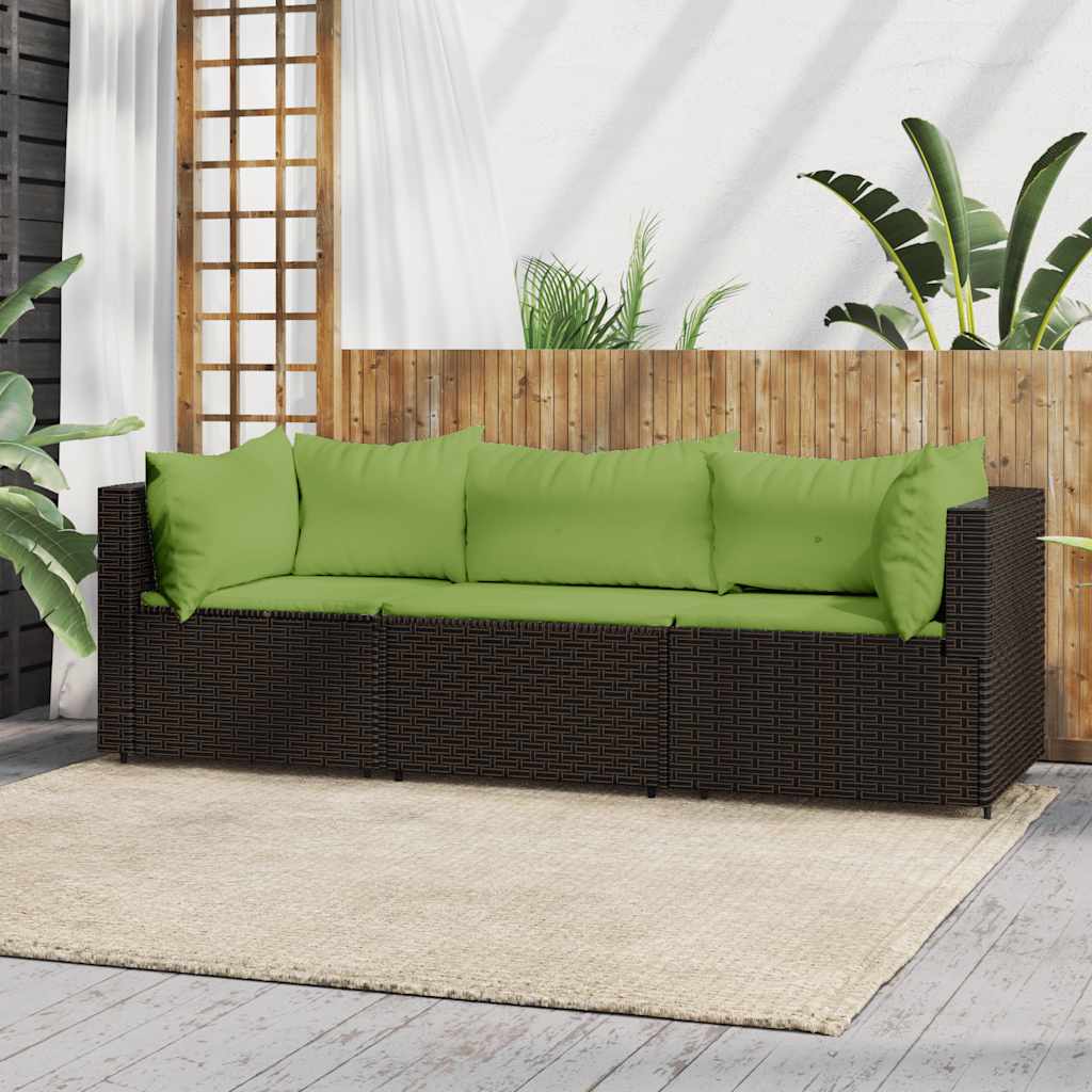 Set Mobilier De Grădină Cu Perne, 4 Piese, , Poliratan